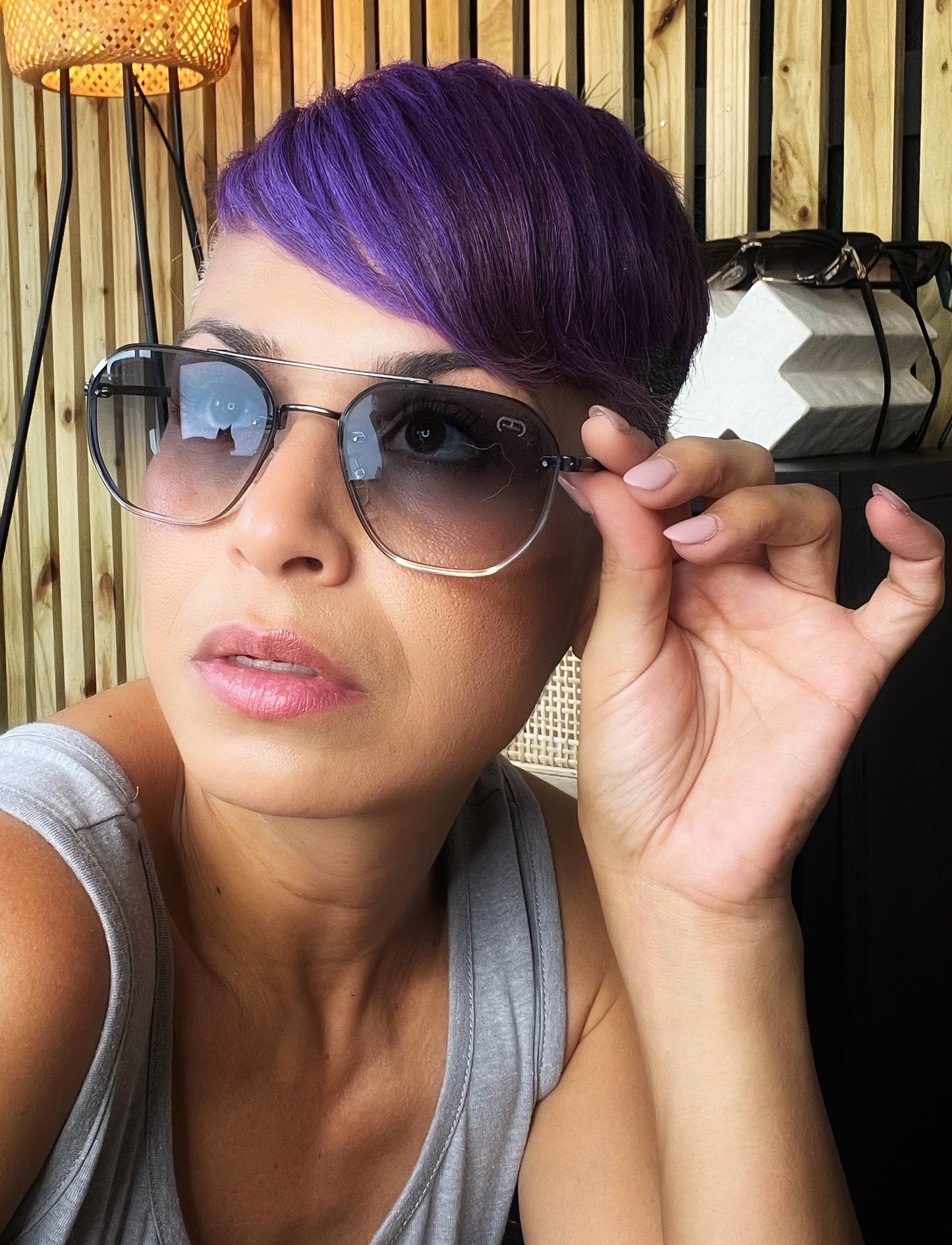 Gafas de sol aviador oversized, polarizadas