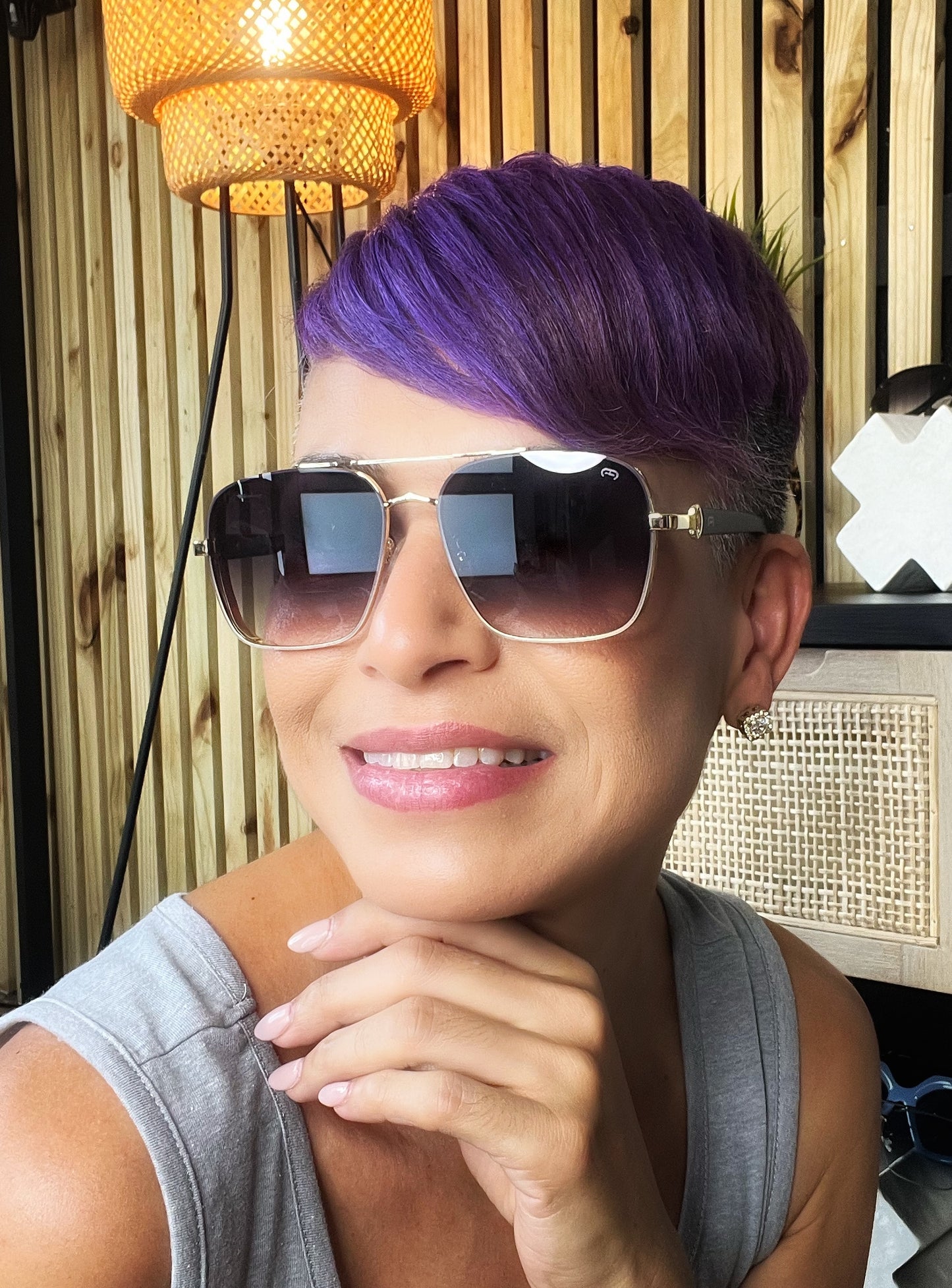 Gafas de sol cuadradas y polarizadas