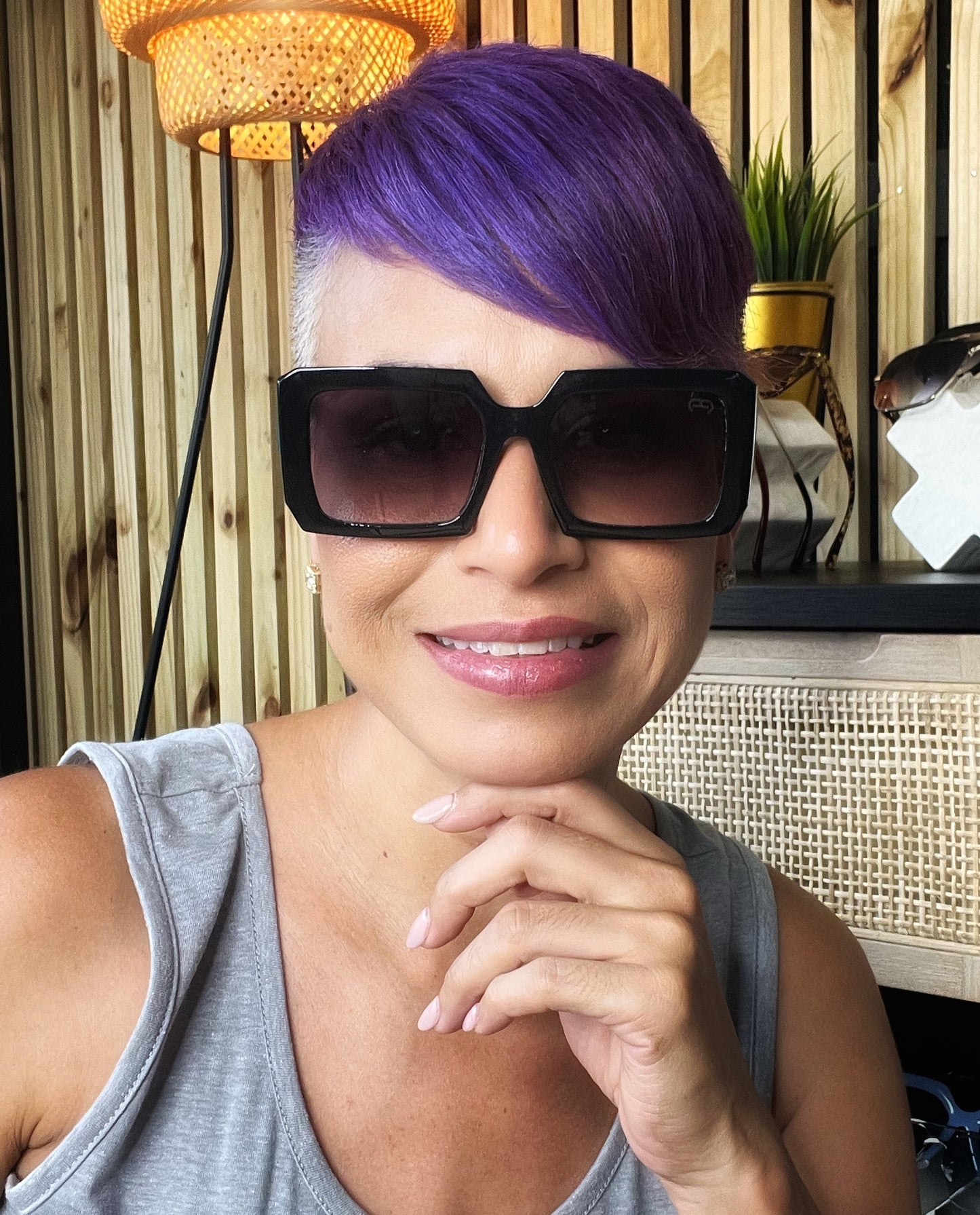 Gafas de sol oversized cuadradas polarizadas