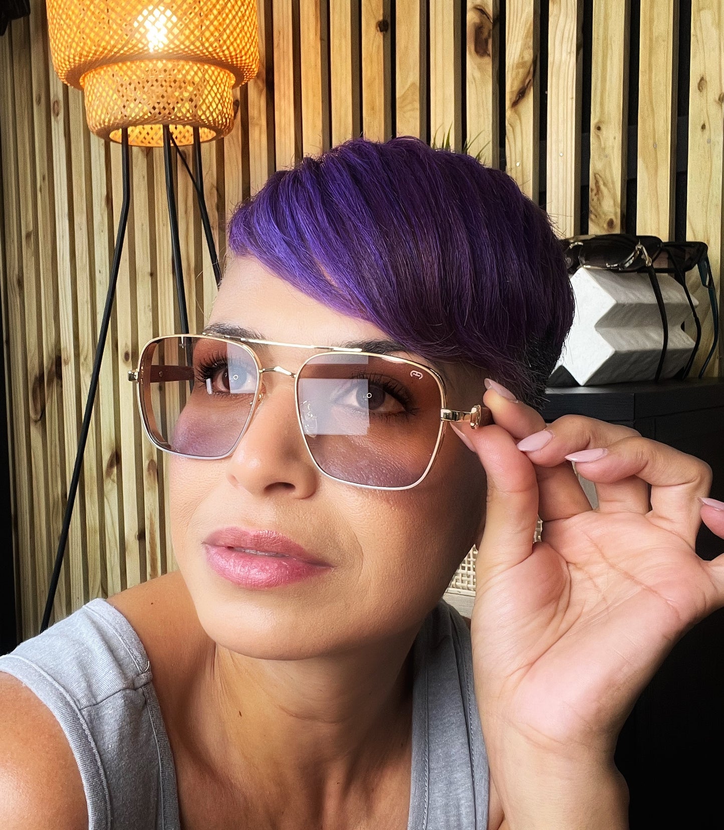 Gafas de sol cuadradas y polarizadas