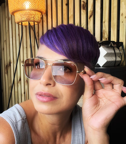 Gafas de sol cuadradas y polarizadas