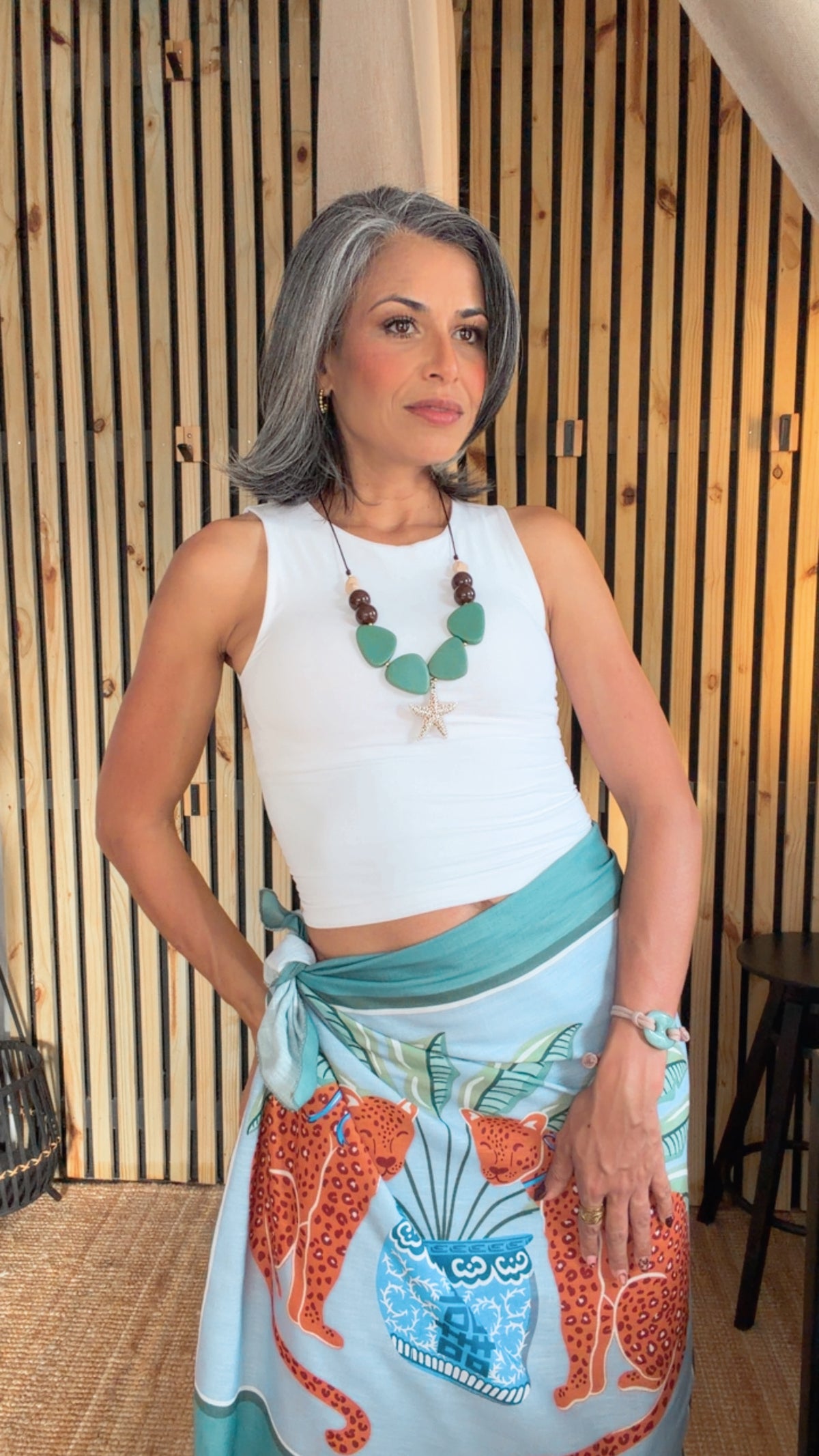 Falda Wrap Leopardos — Made in Italy