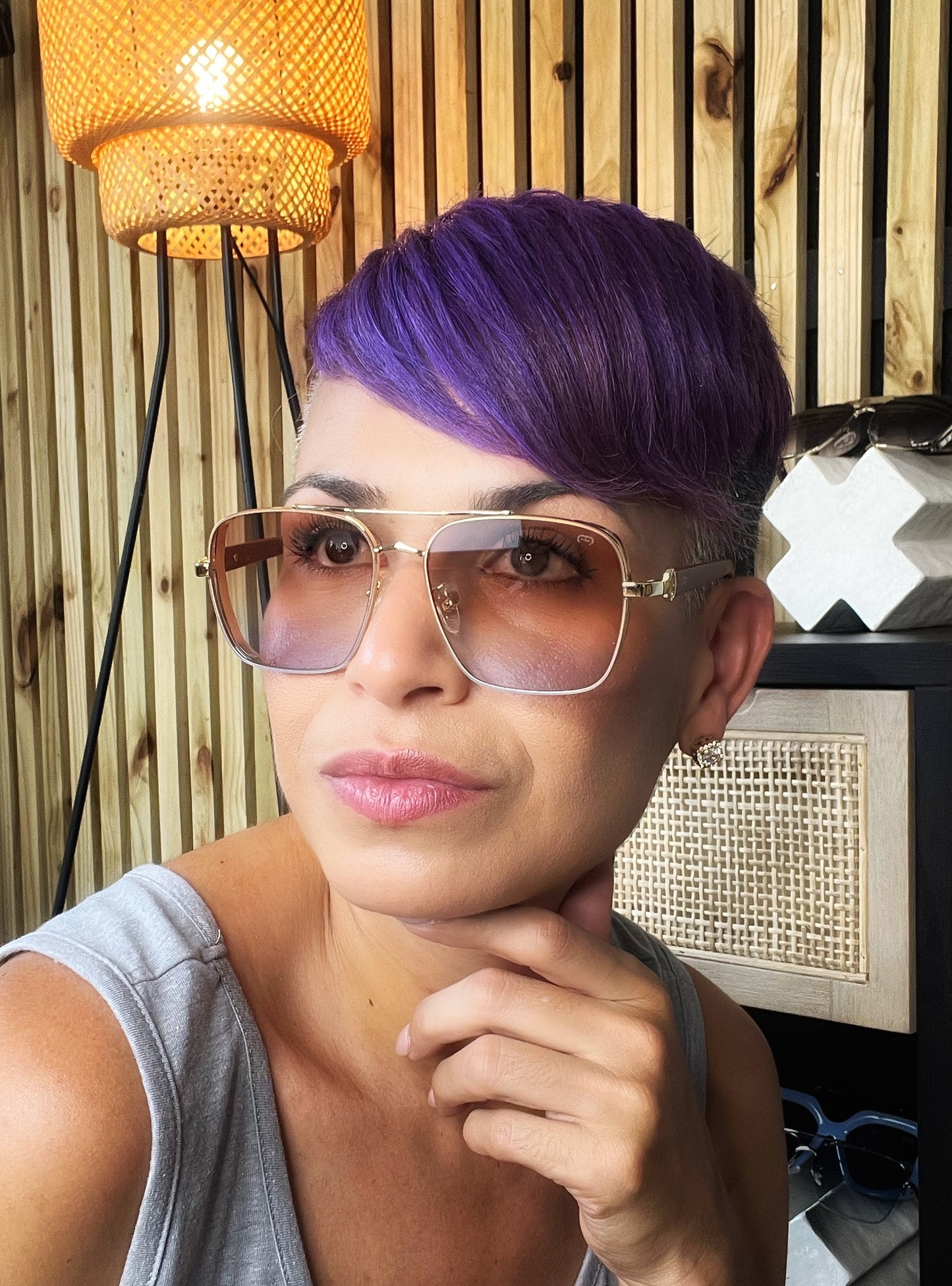 Gafas de sol cuadradas y polarizadas