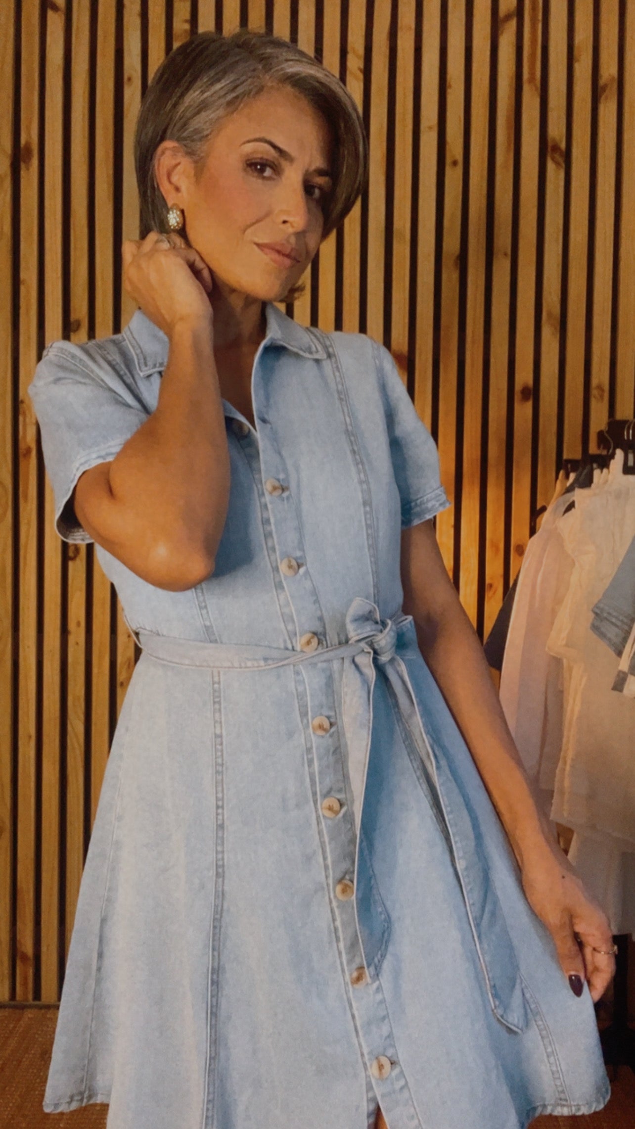 Vestido Denim Brisa Serena