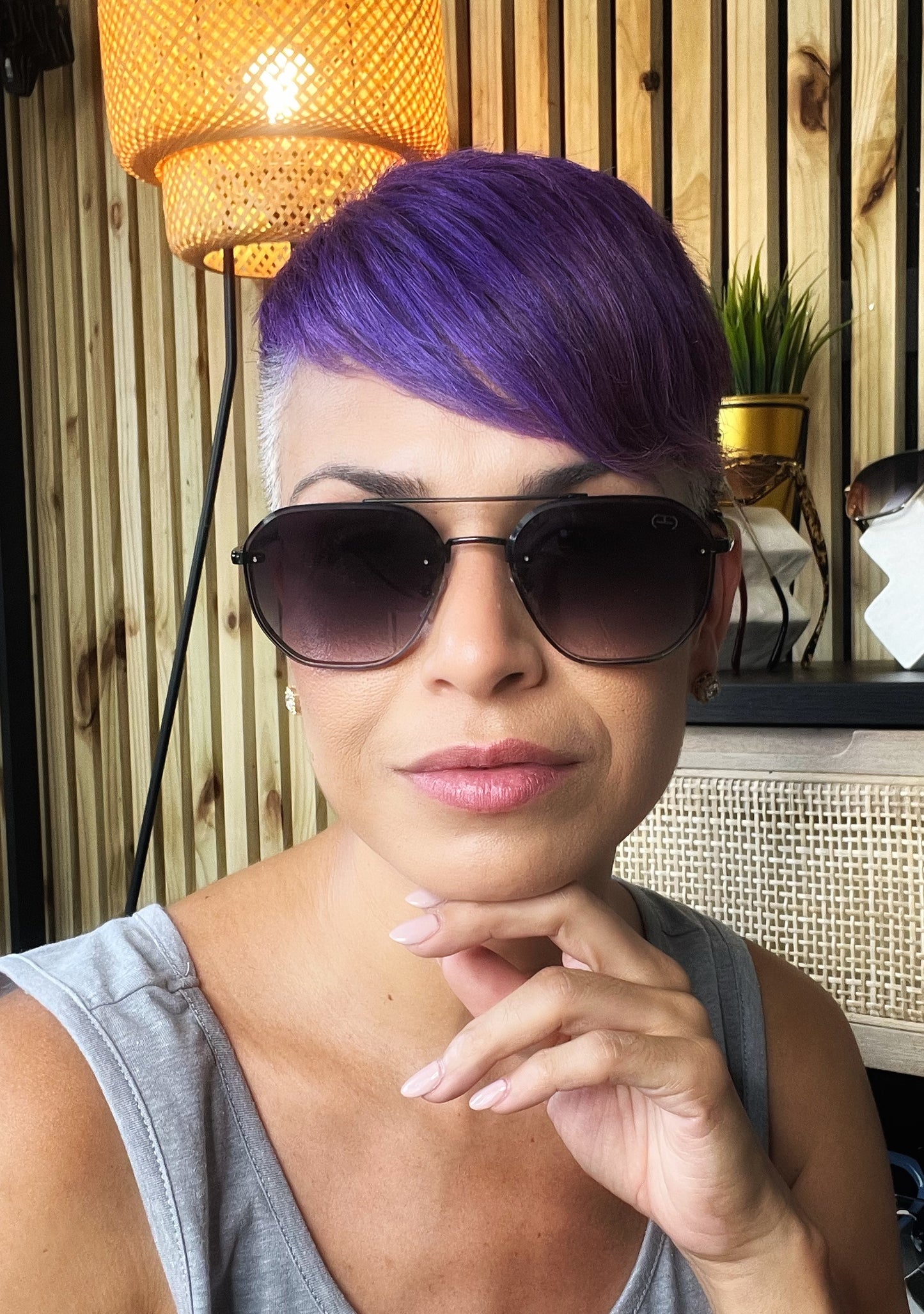 Gafas de sol aviador oversized, polarizadas