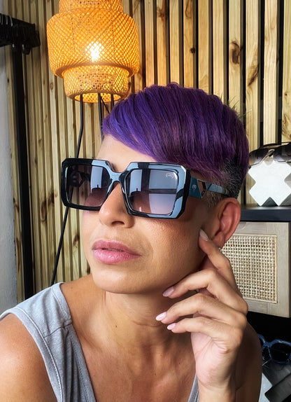 Gafas de sol oversized cuadradas polarizadas