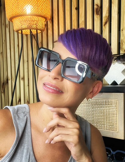 Gafas de sol oversized cuadradas polarizadas