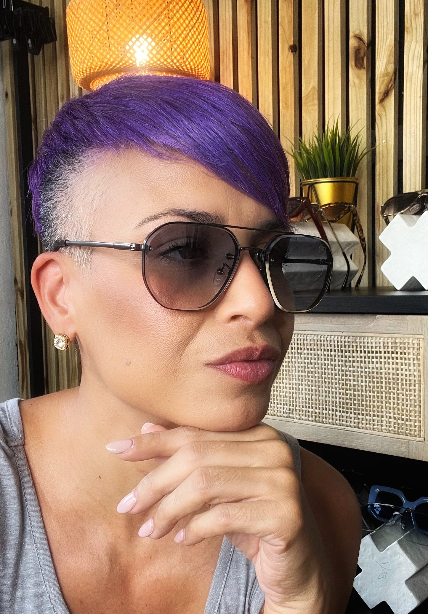 Gafas de sol aviador oversized, polarizadas