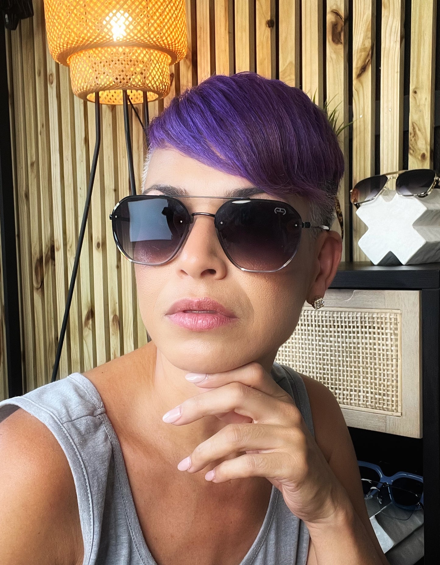 Gafas de sol aviador oversized, polarizadas