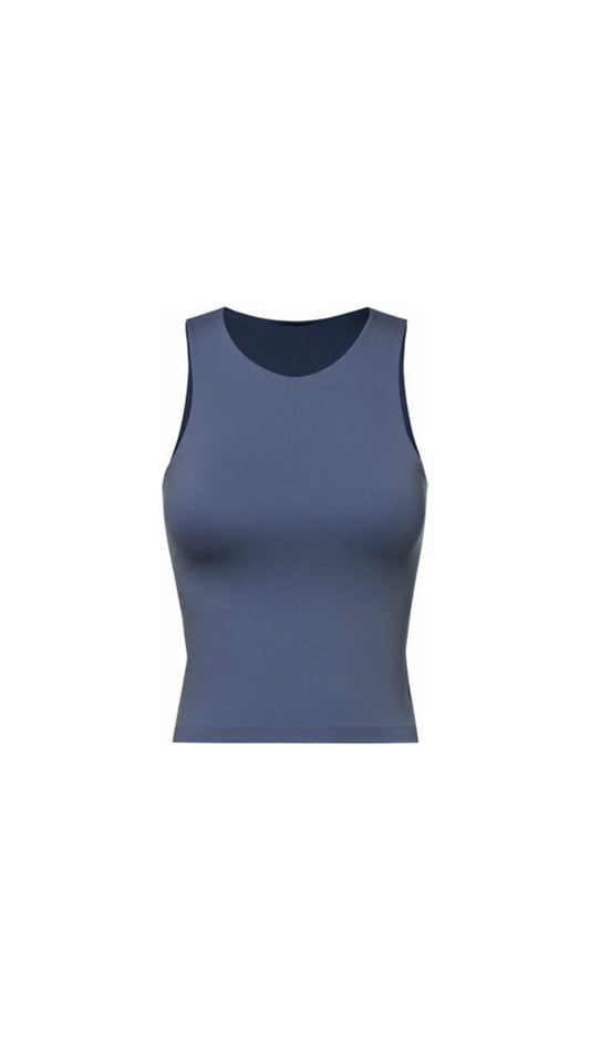 Top Esencial Escote en V – Azul